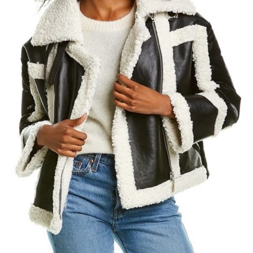 NVLT Moto Jacket faux fur 
Statement jacket